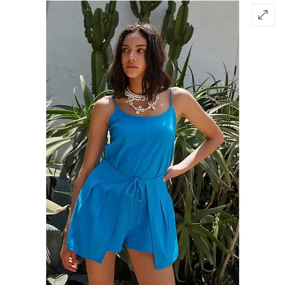 Free People Bari Romper in Fjord Blue Size XL - Picture 1 of 9